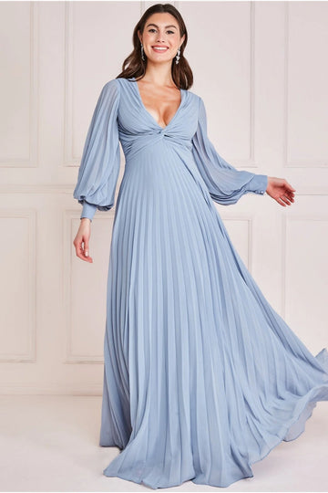 Pleated Skirt Chiffon Maxi Goddiva